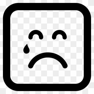 Teardrop Falling On Sad Emoticon Face Comments Clipart