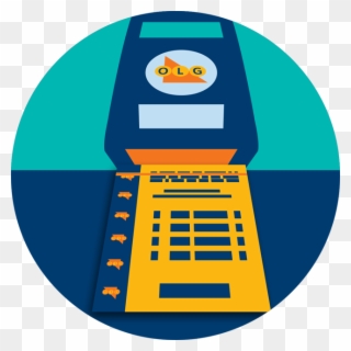 An Olg Ticket Scanner Scans A Point Spread Ticket Barcode Clipart