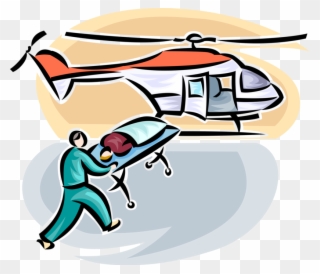 Vector Illustration Of Accident Victim Patient Loaded Clipart