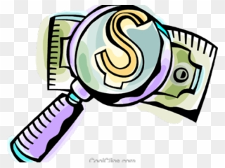Money Clipart Magnifying Glass - Png Download