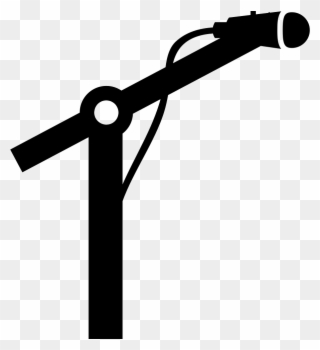 On A Mic Stand Clipart