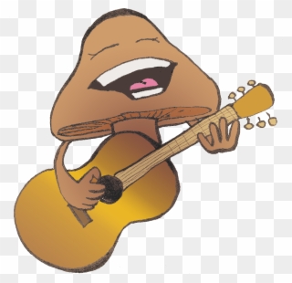 Mushroom Musicians Stormy Monday With Woody Carpinella Clipart