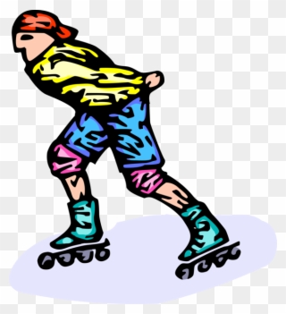 Rollerblading On Inline Image Clipart