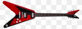 Clip Art Black And Red Electric Guitar - Png Download