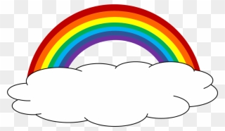 Clipart Rainbow With Clouds - Sense Of Sight Examples - Png Download