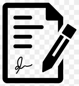 Signing The Contract Svg Png Icon Free Download - Contract Icon Png Clipart