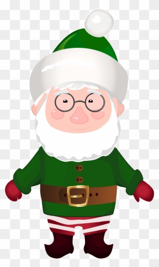 Dwarf Santa Claus Helper Transparent Png Clip Art Image - Green Santa Claus Png
