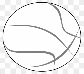 Basketball Grey Outline - Transparent Basketball Clip Art - Png Download