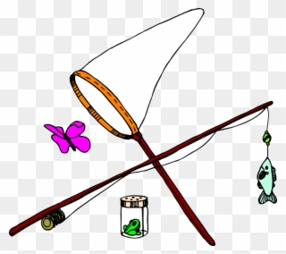 Butterfly Net Clipart - Butterfly Fishing - Png Download