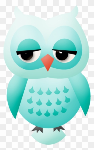 Folder - Turquoise Owls Clipart