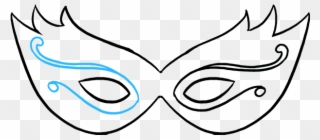 How To Draw Mardi Gras Mask - Drawing Mardi Gras Mask Clipart