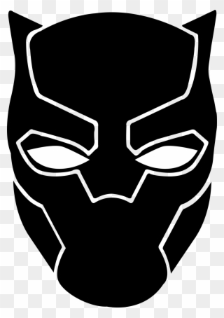 Marvel Graduation Cliparts - Black Panther Face Drawing - Png Download