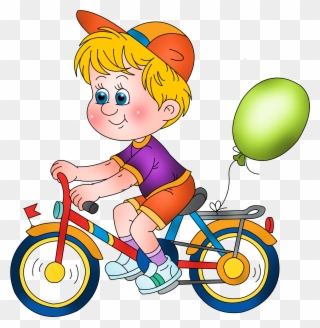 Visit - Desenho De Menino Andando De Bicicleta Clipart