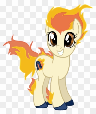 Paintsplatter, Cute, Grin, Happy, Mane Of Fire, Pokémon, - My Little Pony Ponyta Clipart