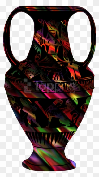 Vase Drawing Ceramic Glass Painting - Desenho De Vaso Colorido Clipart