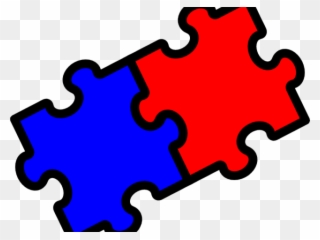 2 Puzzle Pieces Clip Art - Png Download