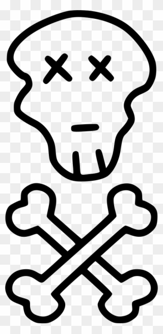Ghostly Clipart Danger - Crossbones Vector - Png Download
