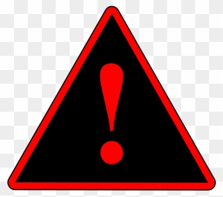 Red Black Red Warning 1 Clip Art At Clker - Red Warning Sign Png Transparent Png