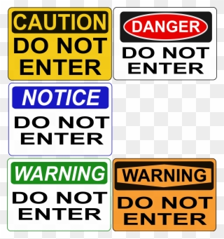 Warning Sign Free Do Not Enter Signs - Politically Incorrect Tile Coaster Clipart