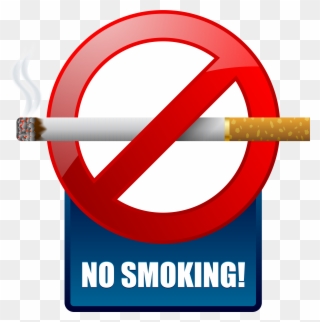 Blue No Smoking Warning Sign Png Clipart - No Smoking Cigarette Sign Transparent Png