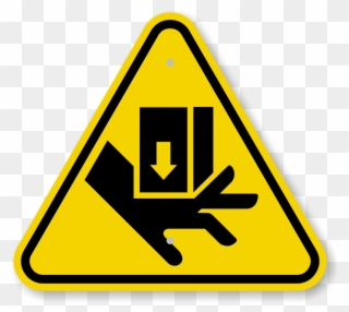 Pinch Point Warning Sign - Pinch Point Symbol Clipart