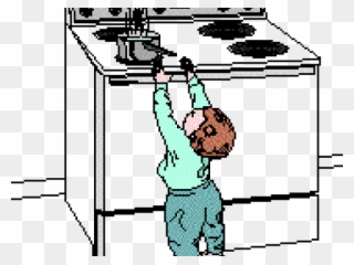 Danger Clipart Hot Stove - Kitchen Safety Clipart - Png Download