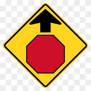 File - Canada - Stop Ahead - Svg - Stop Sign Ahead Sign Clipart