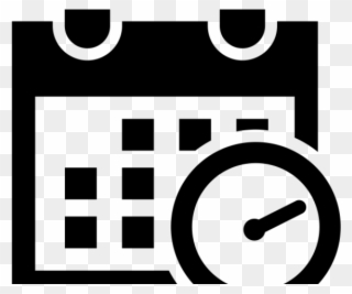 Date Clipart Work Schedule - White Schedule Icon Png Transparent Png