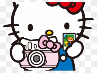 Camera Clipart Hello Kitty - Hello Kitty Holding Camera - Png Download