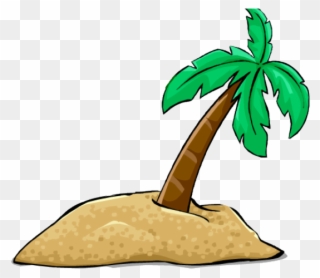 Palm Tree Clipart Desert Tree - Deserted Island Island Clipart - Png Download