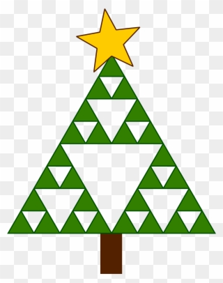 Triangle Clip Christmas Tree Clipart Clip Freeuse Stock - Sierpinski Triangle Christmas Tree - Png Download