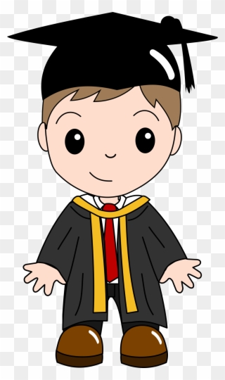 Graduation Ceremony Cartoon Clip - Graduation Boy Clipart Png Transparent Png