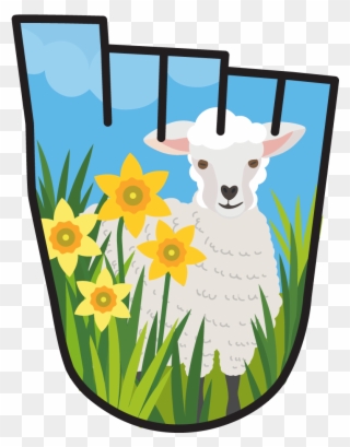 March 2019 Wow Badge Lambs Clipart