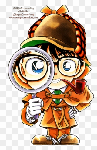 Detective Conan With Magnifying Glass Clipart