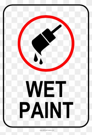 Wet Paint Sign Clipart