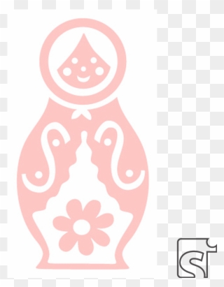Babuschka, Rosa, Velours-motiv Clipart