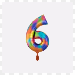 Zahl 6 In Regenbogen Clipart
