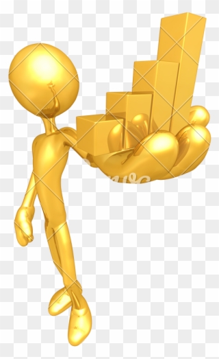 D Golden Man With Photos By Ⓒ Clipart