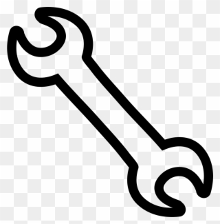 Wrench Hand Drawn Double Tool Outline Comments Clipart