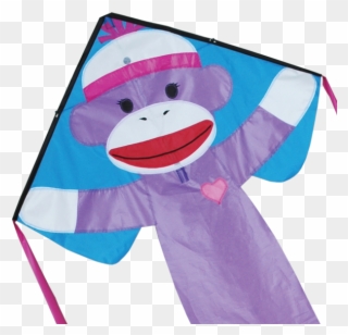 33" Girly Sock Monkey Easy Flyer Kite Clipart
