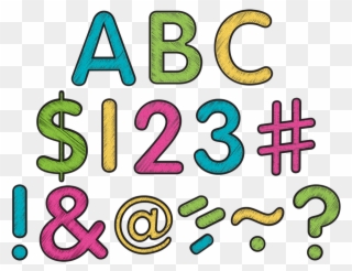 Tcr5814 Chalkboard Brights Classic 2" Letters Uppercase Clipart