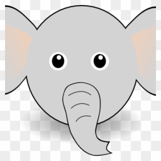 Elephant Face Clipart Free Printable Elephant Template - Png Download