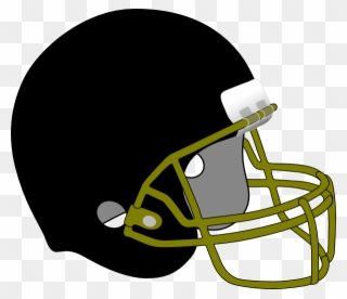 Football Helmet Bw Clip Art At Clker - Png Download