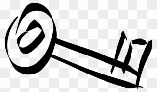 Vector Illustration Of Skeleton Security Key Opens Clipart