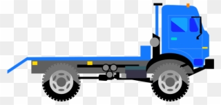 Flatbed Truck Clipart Free - Png Download