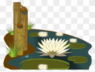 Lily Pad Clipart Fish Pond - Png Download