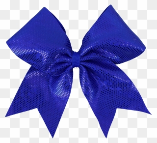 Royal Blue Dotted Sparkle I Love Cheer® Hair Bow Clipart