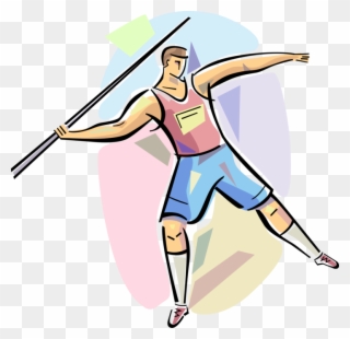 Track Meet Competitor Throws Clipart