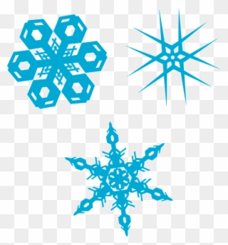 Flocons De Neige Cristaux Hiver Froid Symétrie Clipart