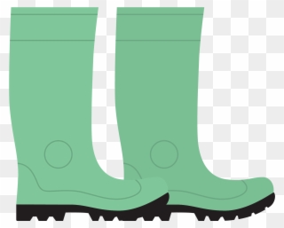 Green Clipart Rain Boot - Png Download